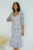 HYACINTH LACE FISHTAIL MIDI  - BLUE