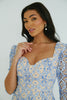 HYACINTH LACE FISHTAIL MIDI  - BLUE