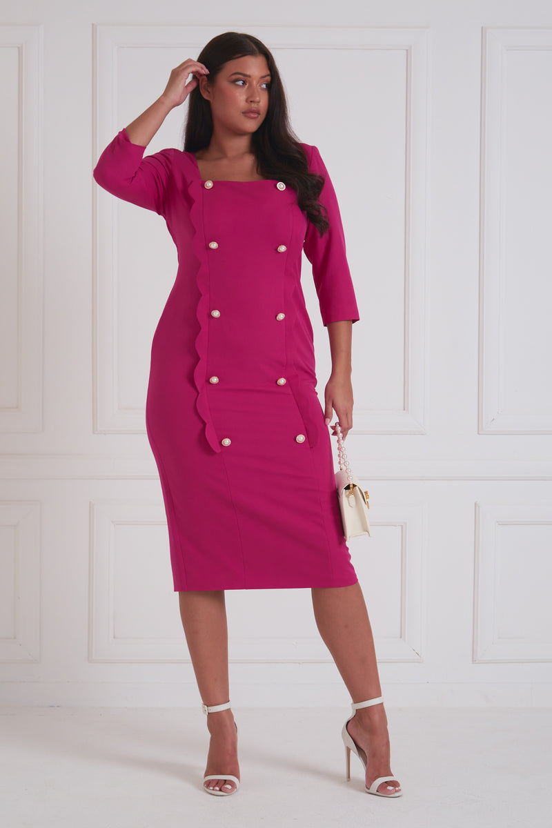CHARLOTTE PEARL BUTTON SCALLOP MIDI