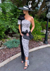 DIANA 1 SHOULDER RUCHE MIDI - POLKA DOT