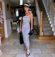 DIANA 1 SHOULDER RUCHE MIDI - POLKA DOT