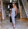 DIANA 1 SHOULDER RUCHE MIDI - POLKA DOT