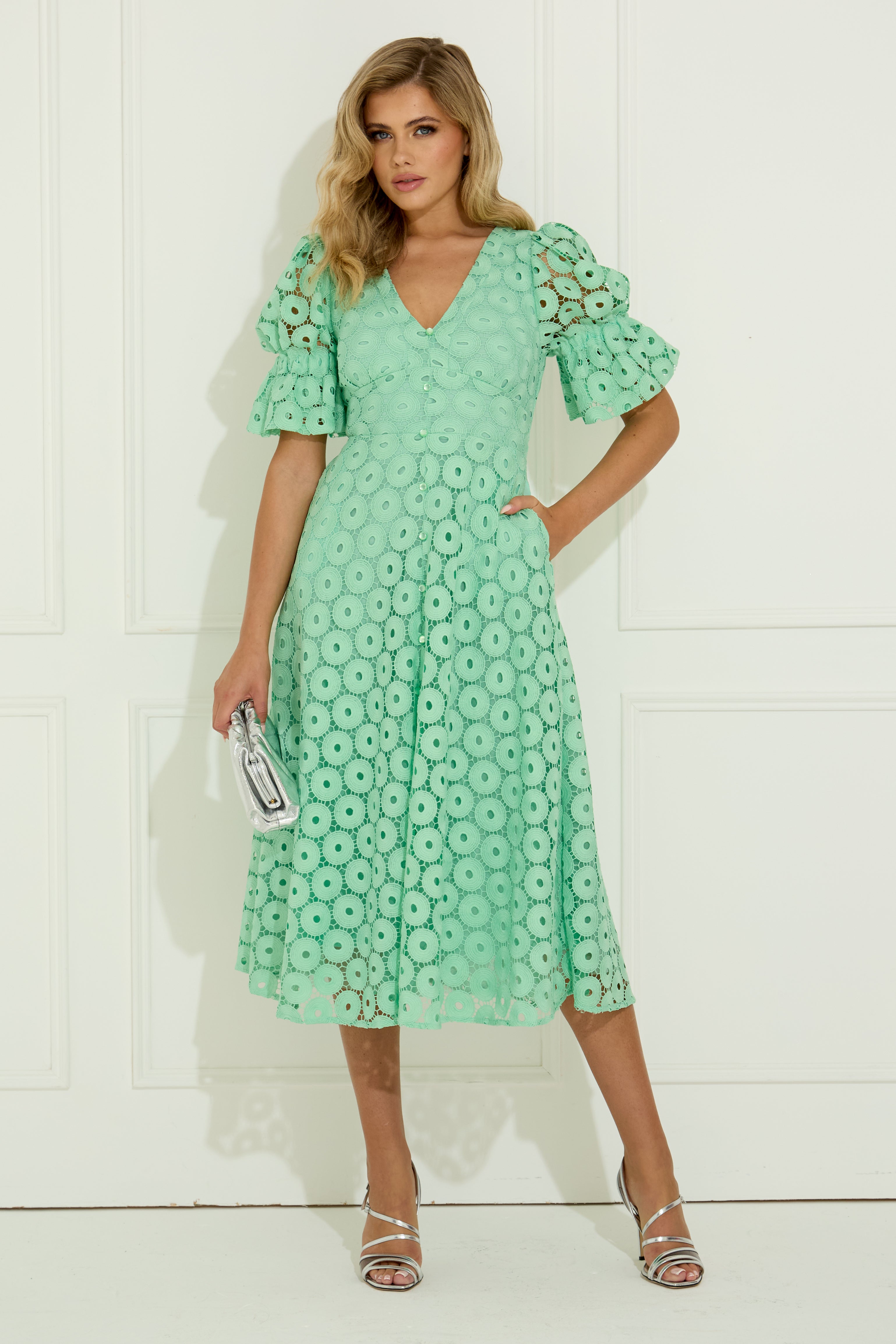 Next mint lace dress best sale