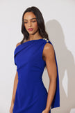 ELENI DRAPE MiDI DRESS - ROYAL BLUE
