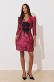 VERONICA METALLIC BELL SKIRT MINI - FUSCIA PINK