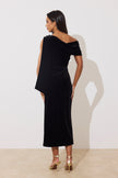 ELENI DRAPE MIDI - BLACK VELVET