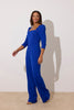 **PRE ORDER** ADELINE SCALLOP EDGE WIDE LEG JUMPSUIT - COBALT BLUE