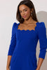 **PRE ORDER** ADELINE SCALLOP EDGE WIDE LEG JUMPSUIT - COBALT BLUE