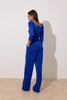 **PRE ORDER** ADELINE SCALLOP EDGE WIDE LEG JUMPSUIT - COBALT BLUE