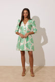 **PRE ORDER** VERONICA METALLIC BELL SKIRT MINI - MINT GREEN