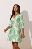 **PRE ORDER** VERONICA METALLIC BELL SKIRT MINI - MINT GREEN