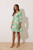 **PRE ORDER** VERONICA METALLIC BELL SKIRT MINI - MINT GREEN
