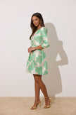 **PRE ORDER** VERONICA METALLIC BELL SKIRT MINI - MINT GREEN