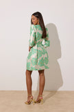 **PRE ORDER** VERONICA METALLIC BELL SKIRT MINI - MINT GREEN