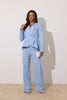 **PRE ORDER** ELIZABETH PEPLUM PEARL TROUSER SUIT - PALE BLUE