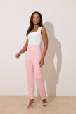 **PRE ORDER** TABITHA PEARL TUXEDO TROUSER SUIT - PALE PINK