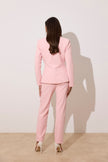 **PRE ORDER** TABITHA PEARL TUXEDO TROUSER SUIT - PALE PINK