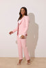 **PRE ORDER** TABITHA PEARL TUXEDO TROUSER SUIT - PALE PINK