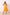 SAFFIRA BELTED FULL SKIRT MIDI DRESS - SUNSHINE ORANGE