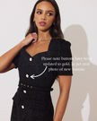HARRIET TWEED BELTED MIDI DRESS - BLACK SPARKLE