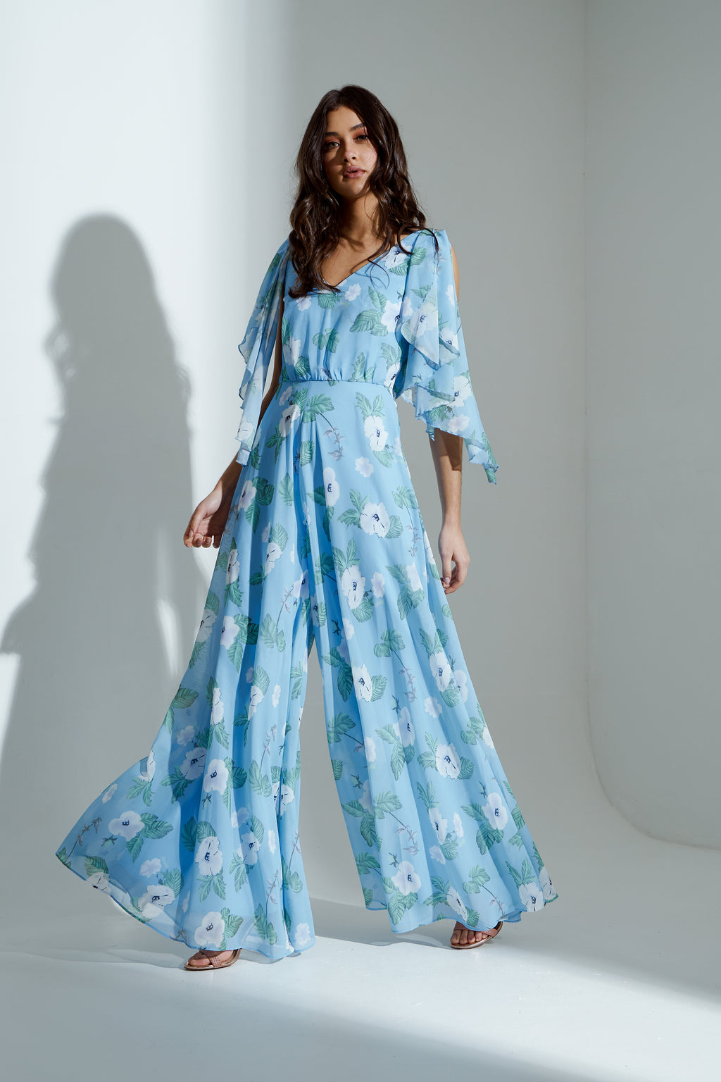 SKYE FLORAL WIDE LEG JUMPSUIT