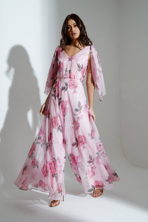 AMARIS ROSE WIDE LEG JUMPSUIT