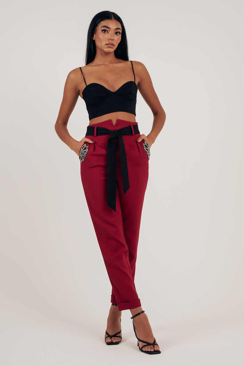 TABITHA 2 PIECE EMBELLISHED TUXEDO SUIT