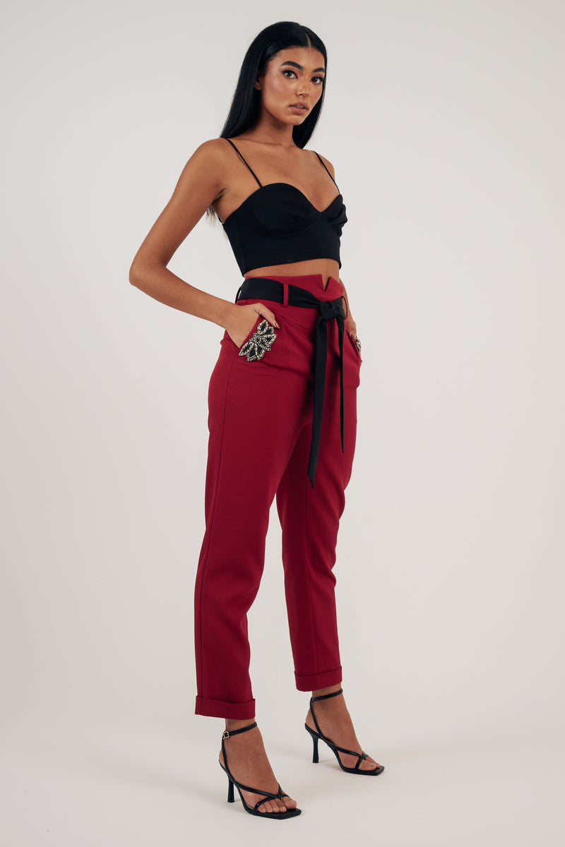 TABITHA 2 PIECE EMBELLISHED TUXEDO SUIT