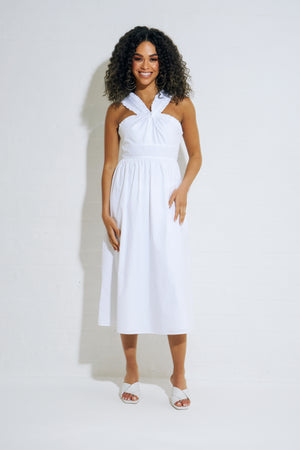 SERENA TWIST FRILL MIDI