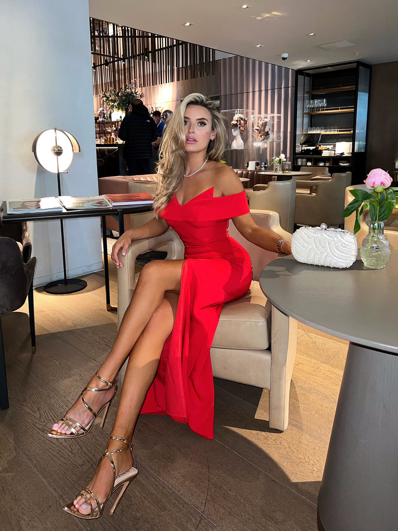JENNIFER BARDOT MAXI DRESS - RED