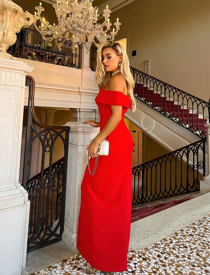JENNIFER BARDOT MAXI DRESS - RED